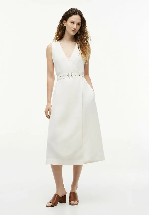 Дневное платье миди с поясом Tommy Hilfiger, Ivory Silk