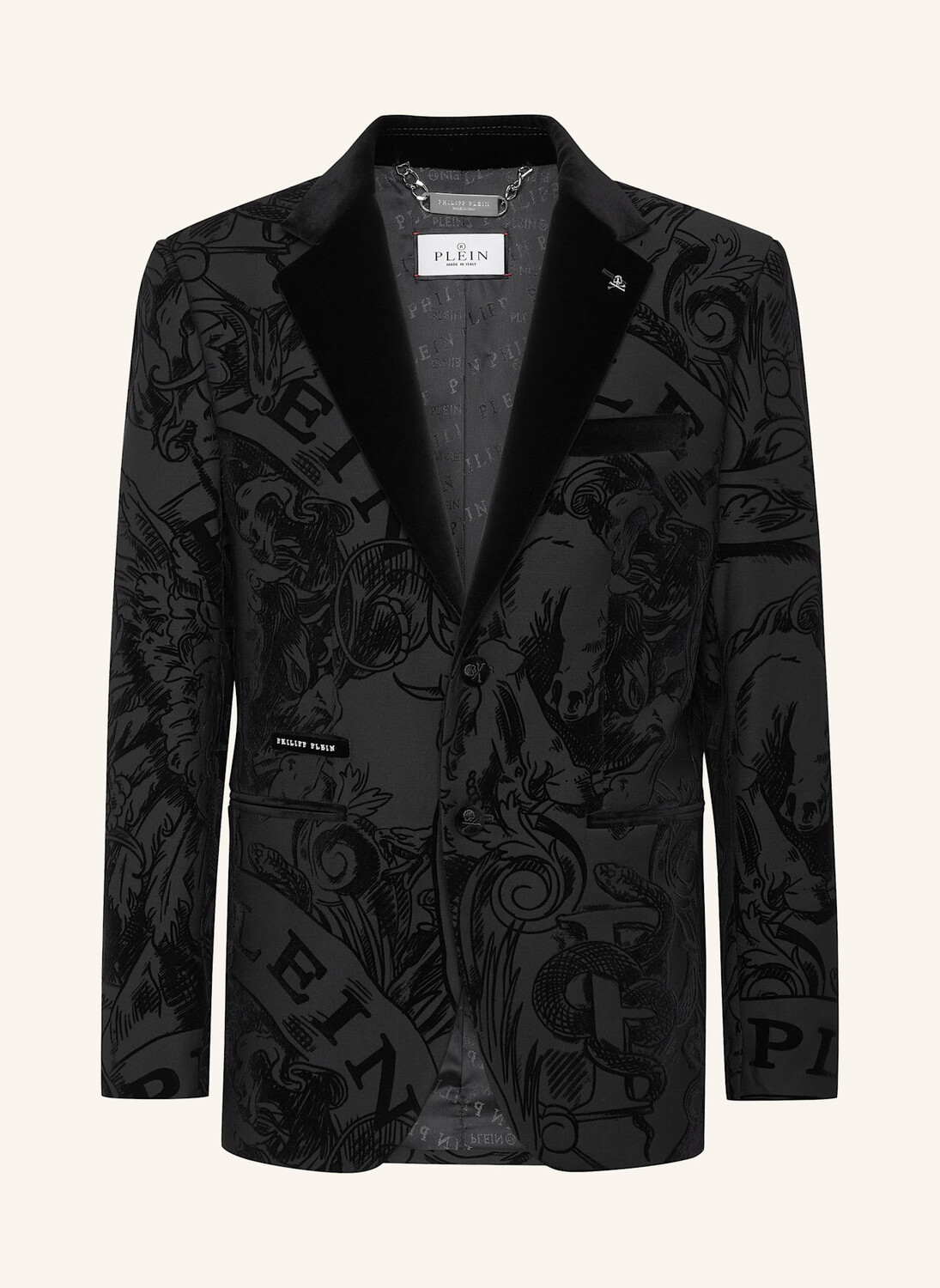 

Шерстяная куртка стандартного кроя PHILIPP PLEIN, черный