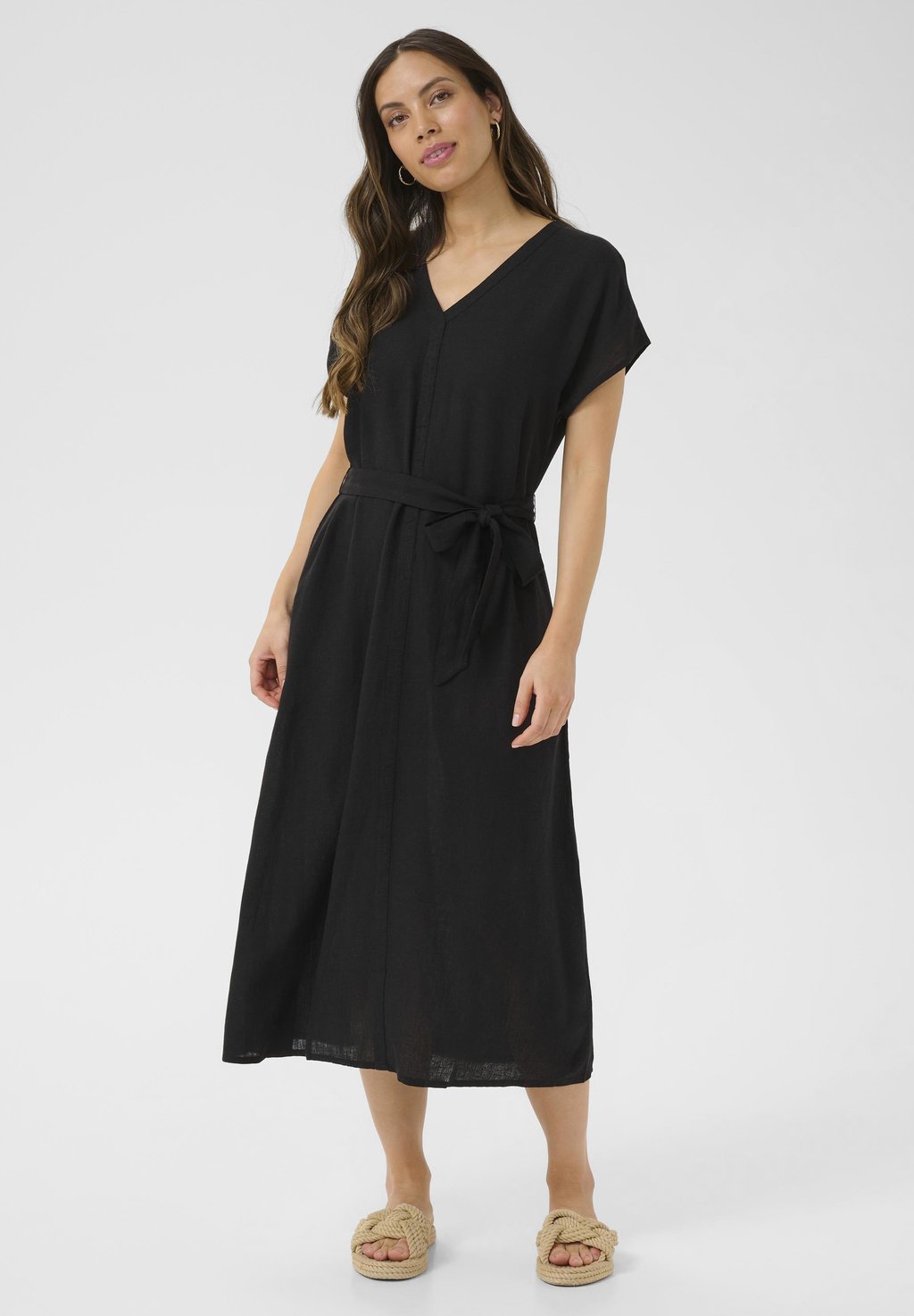 

Повседневное платье CRVENTA WITH POCKETS Cream, черный