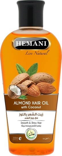 

Миндальное масло для волос, 200 мл Hemani, Almond Hair Oil