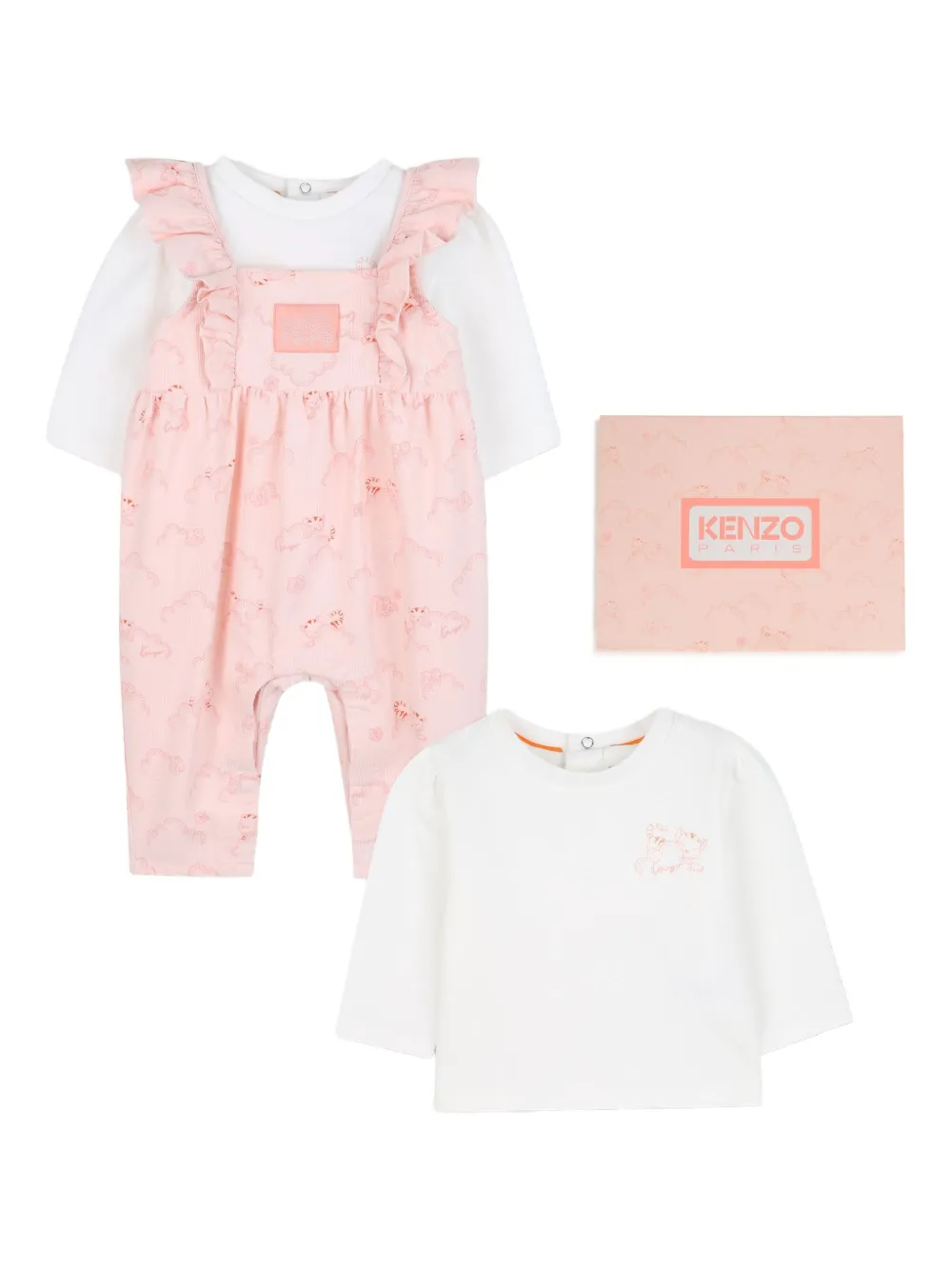 

Комбинезон для новорожденного с оборками Kenzo Kids, розовый
