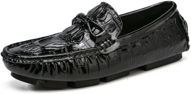 Лоферы с крокодиловым принтом, Black SayfuR