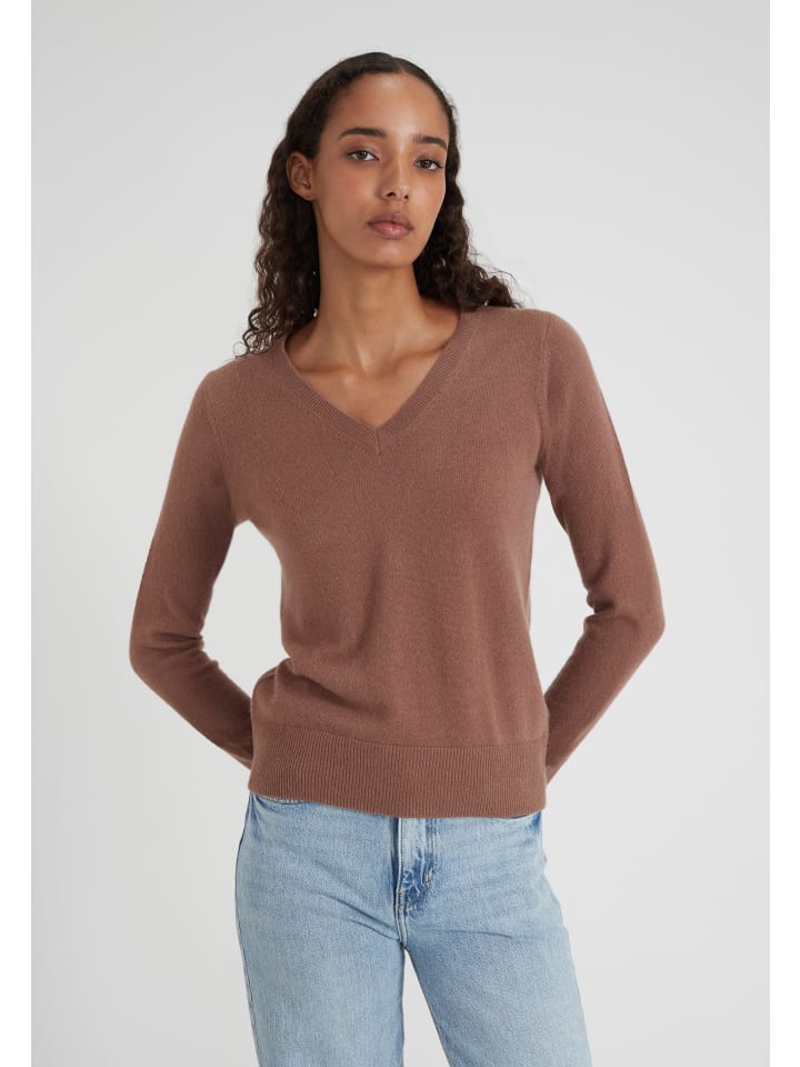 

Style Republic Кашемировый свитер с V-образным вырезом цвета мокко