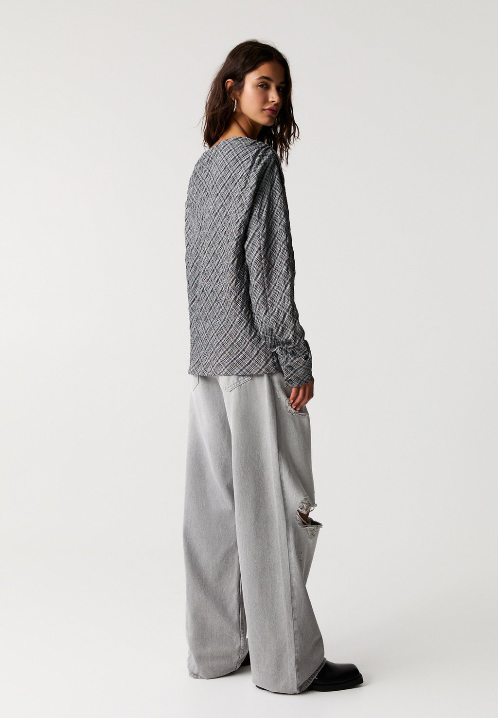 

Блуза PULL&BEAR, серый