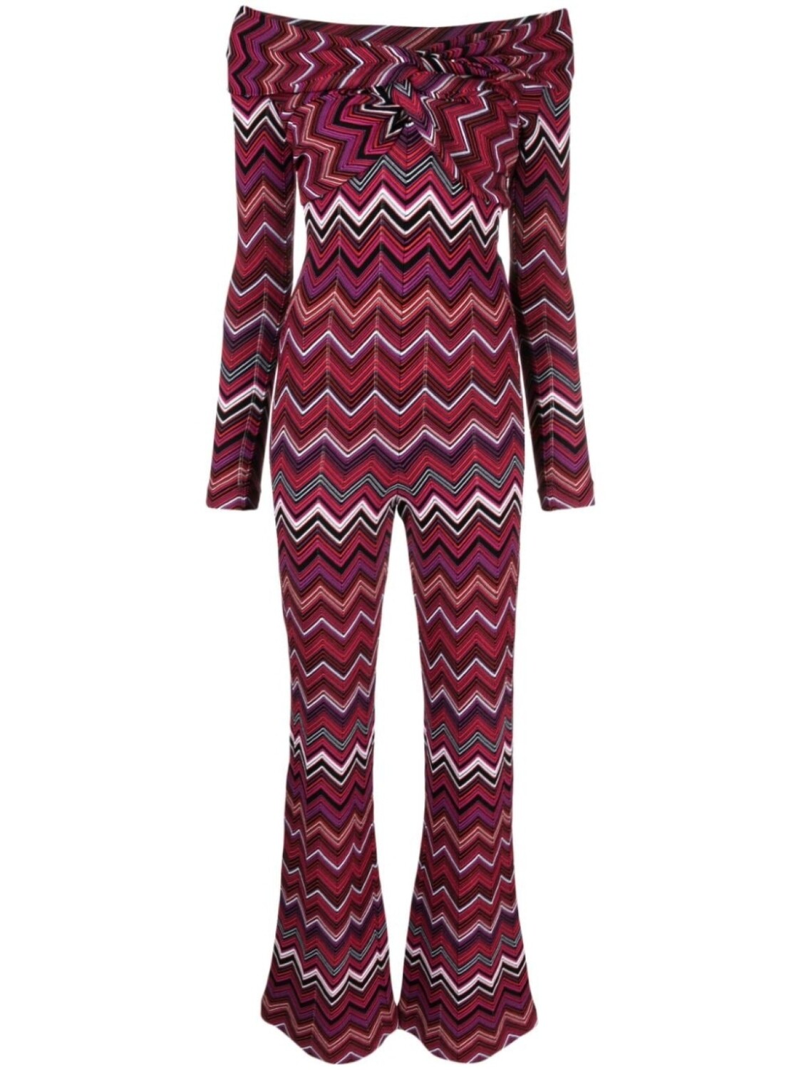 

Missoni трикотажный комбинезон с узором зигзаг, фиолетовый