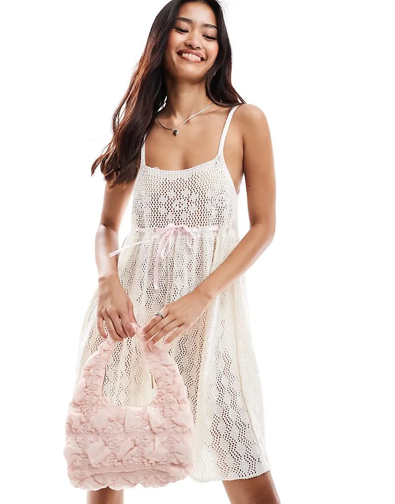 

Трикотажное мини-платье с отделкой из ленты Miss Selfridge