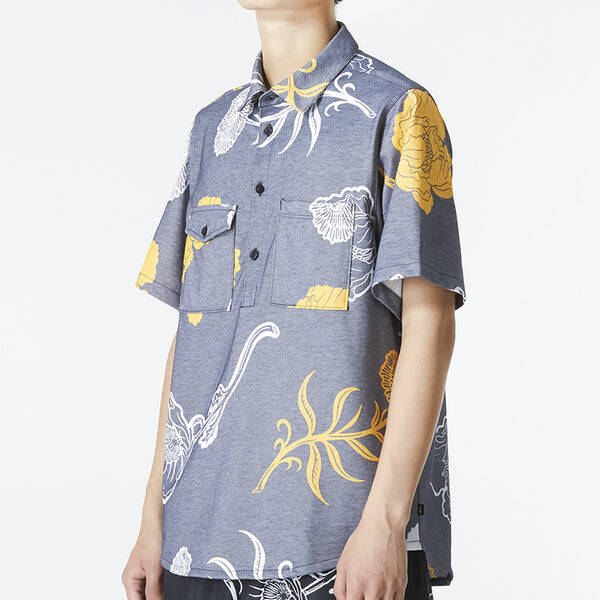 Рубашка men's sb skateboard full print casual short sleeve shirt blue Nike, мультиколор — фото 4