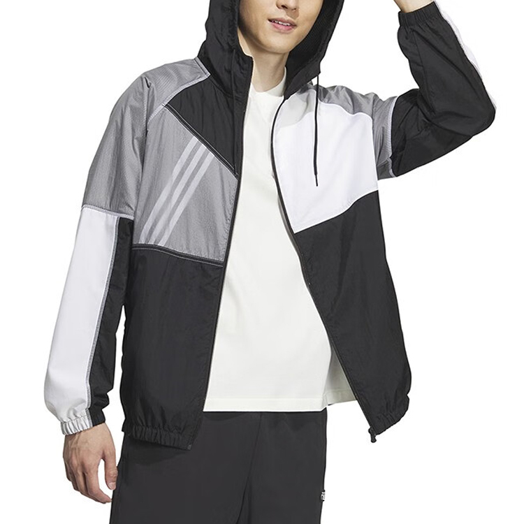 Adidas Neo Куртка унисекс черно-белая, Black White — фото 4