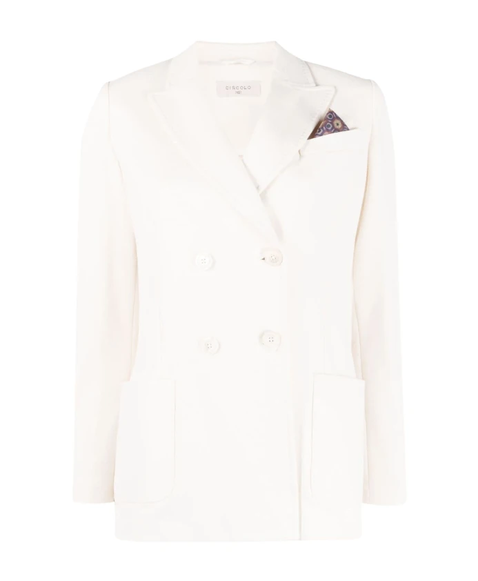 

Двубортный хлопковый пиджак Off White Circolo 1901, белый