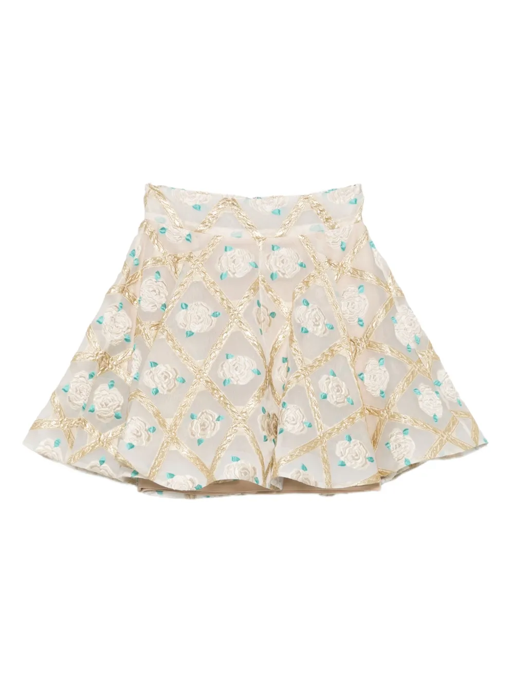 

Мини-юбка с цветочной вышивкой Gemy Maalouf, нейтральный