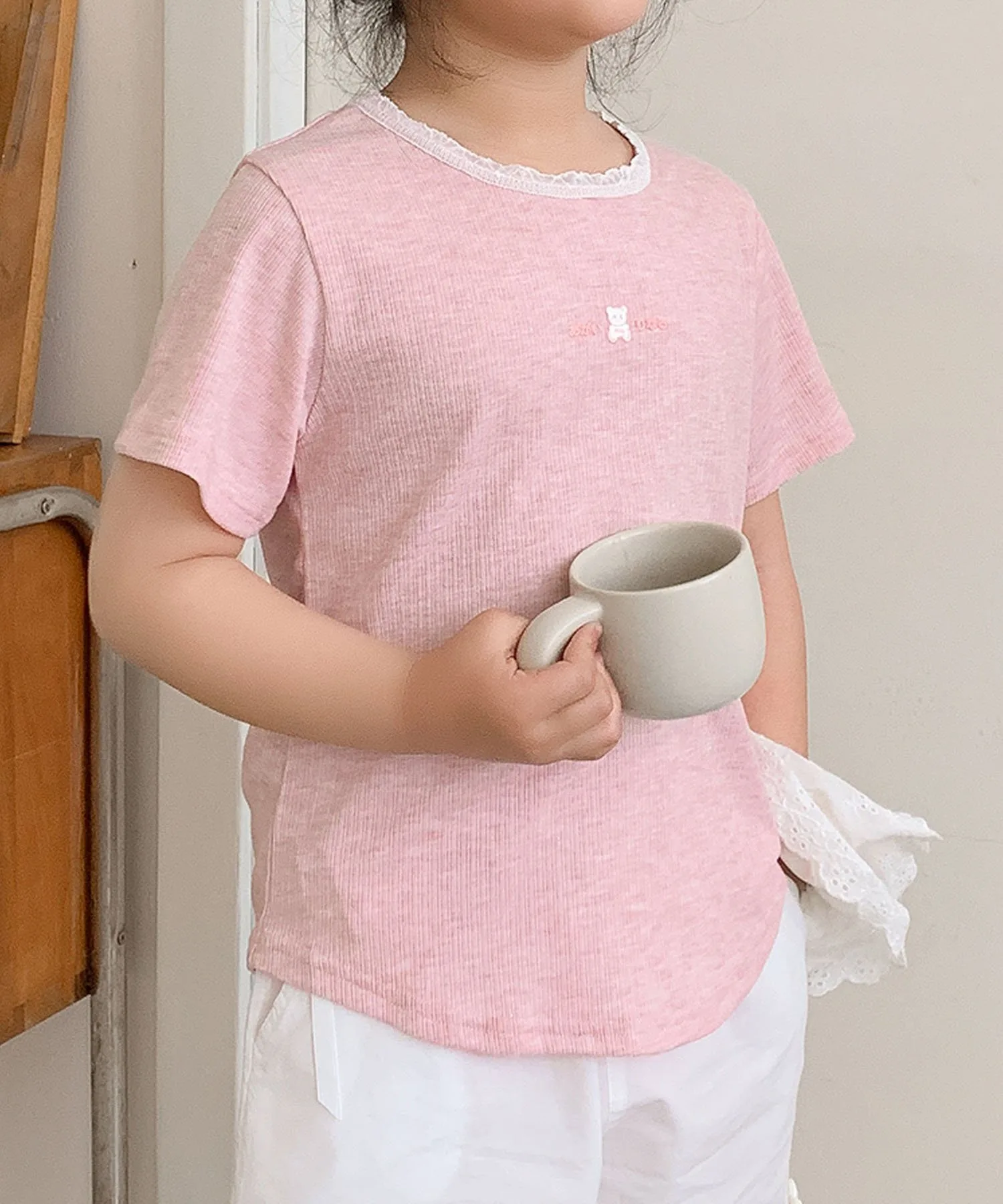 Детская футболка с лентой [aimoha-KIDS-] Aimoha Kids, pink — фото 3