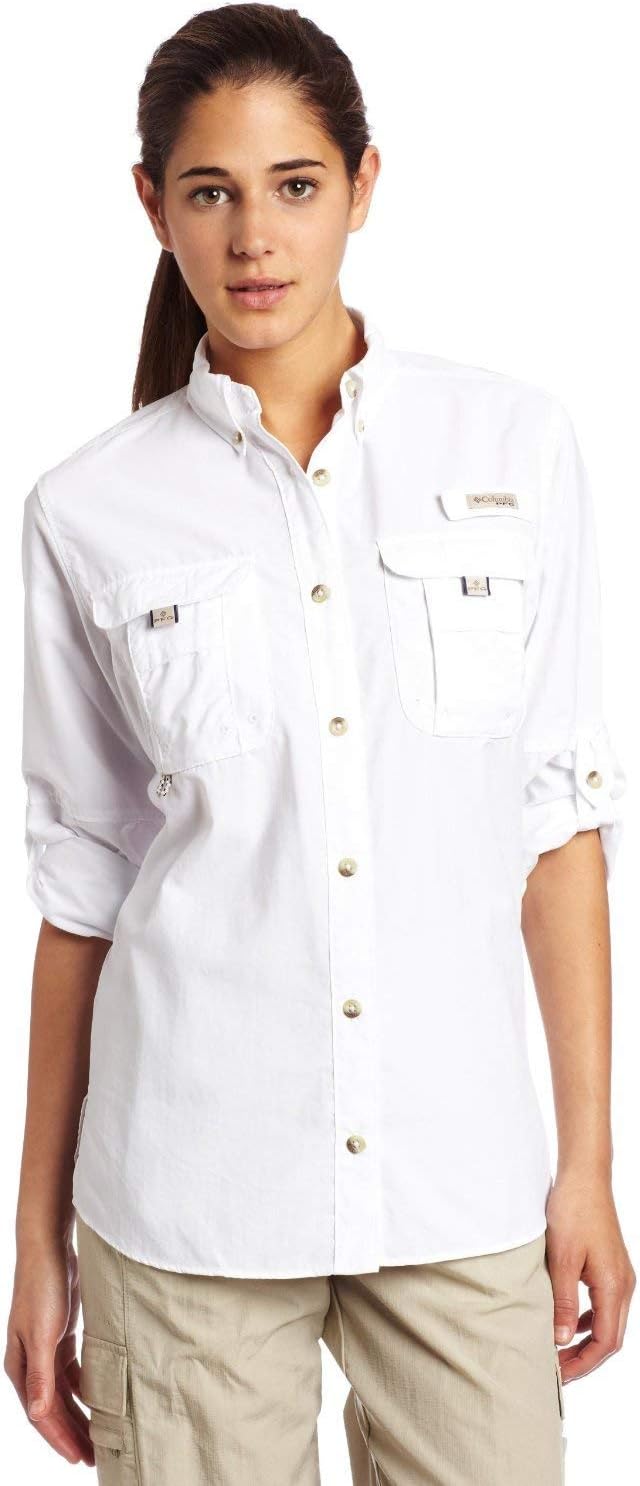 

Женская рубашка Columbia Bahama с длинным рукавом, белая, White