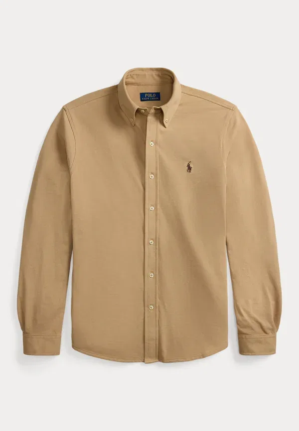 Футболка Polo Ralph Lauren Featherweight Mesh Shirt, цвет винтажный хаки — фото 4