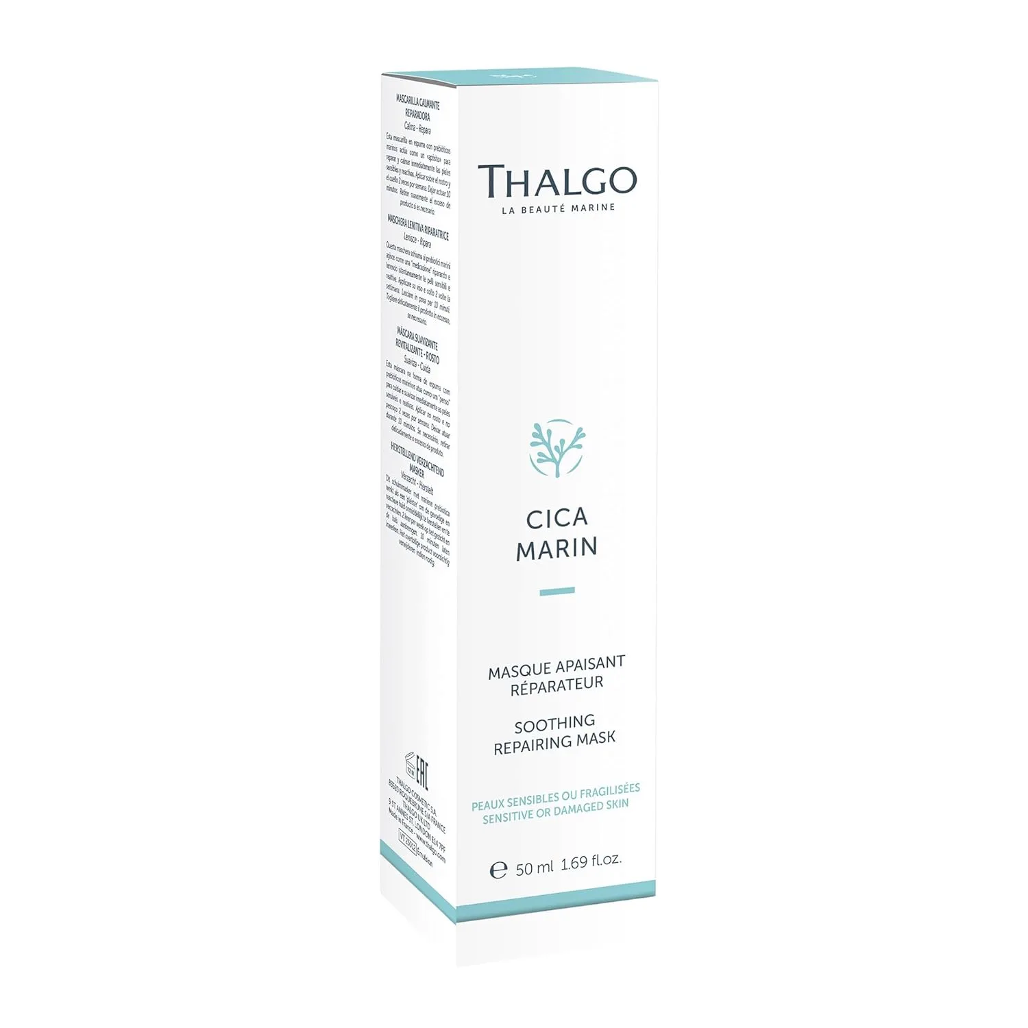 Маска для лица Thalgo — Успокаивающая и восстанавливающая из профессиональной CICA Marin, мгновенный эффект, как, 50 мл — фото 2