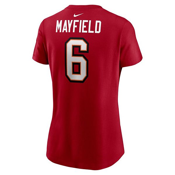Женская футболка baker mayfield red tampa bay buccaneers с именем игрока и номером Nike — фото 4