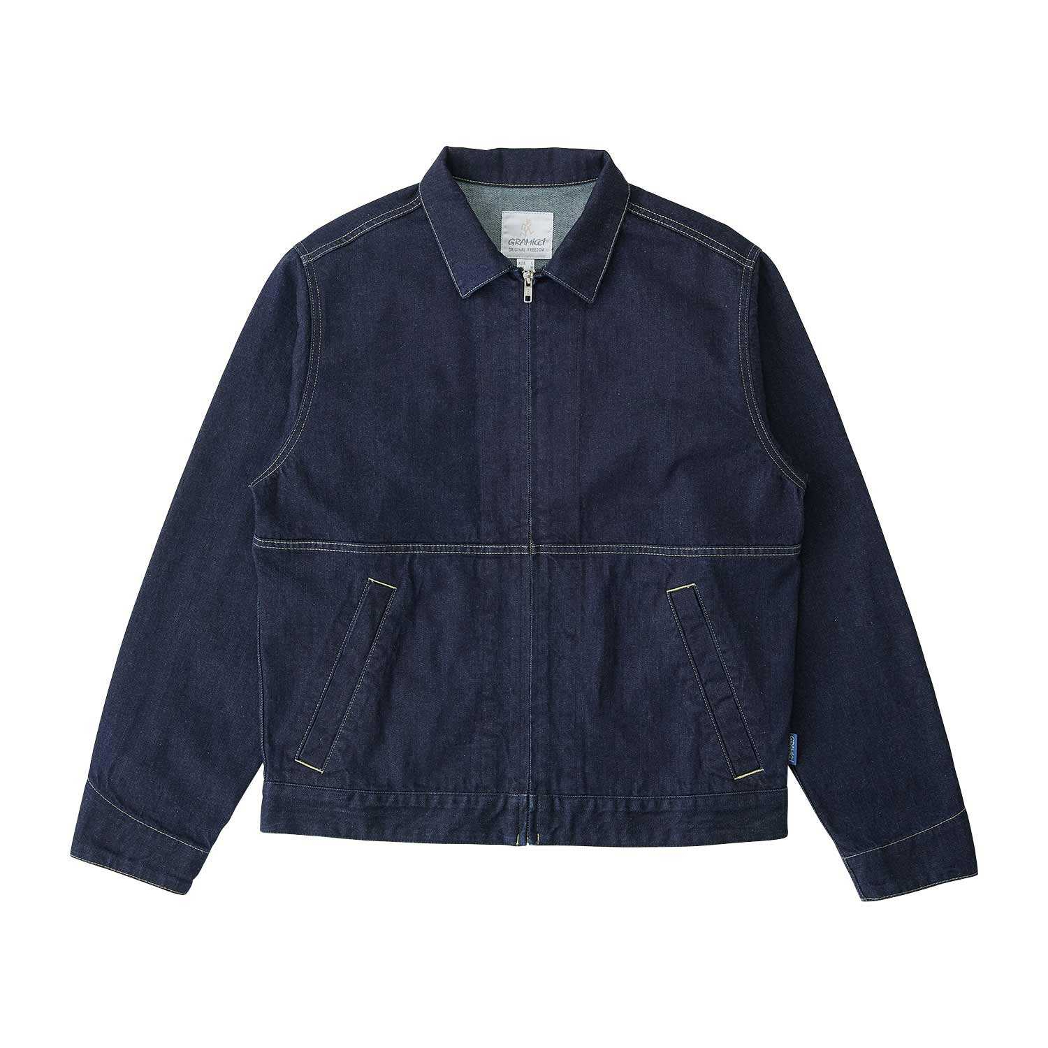 

Японская джинсовая куртка из фактурной ткани Gramicci, indigo