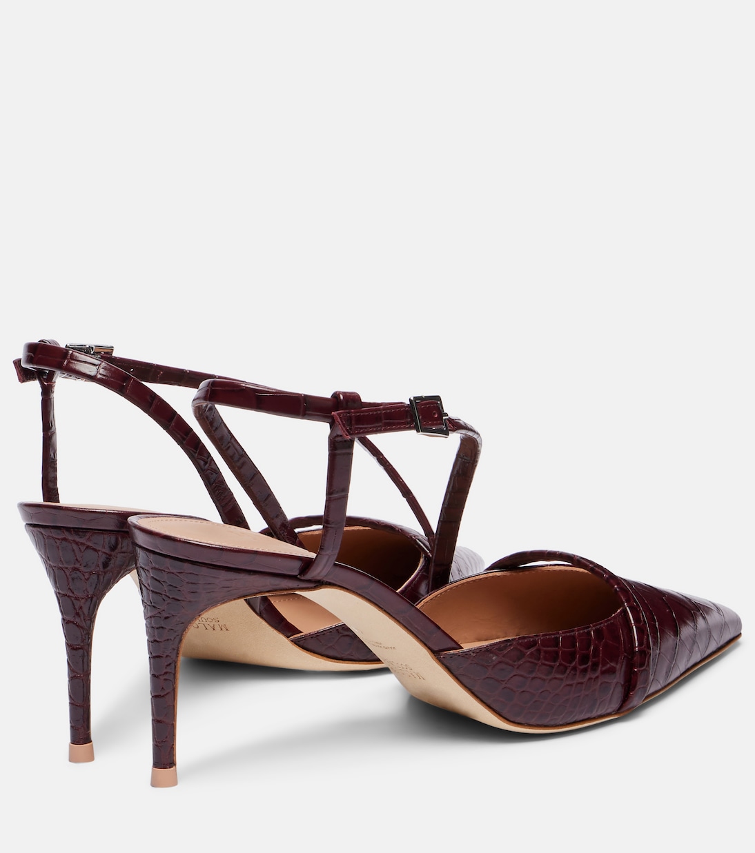 Валерия 70 кожаные туфли-лодочки на ремешке Malone Souliers, Rosewood/Rosewood — фото 2