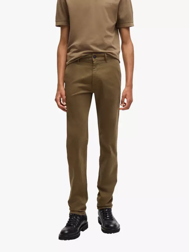 

Брюки HUGO BOSS BOSS Slim Fit Chino, зеленый