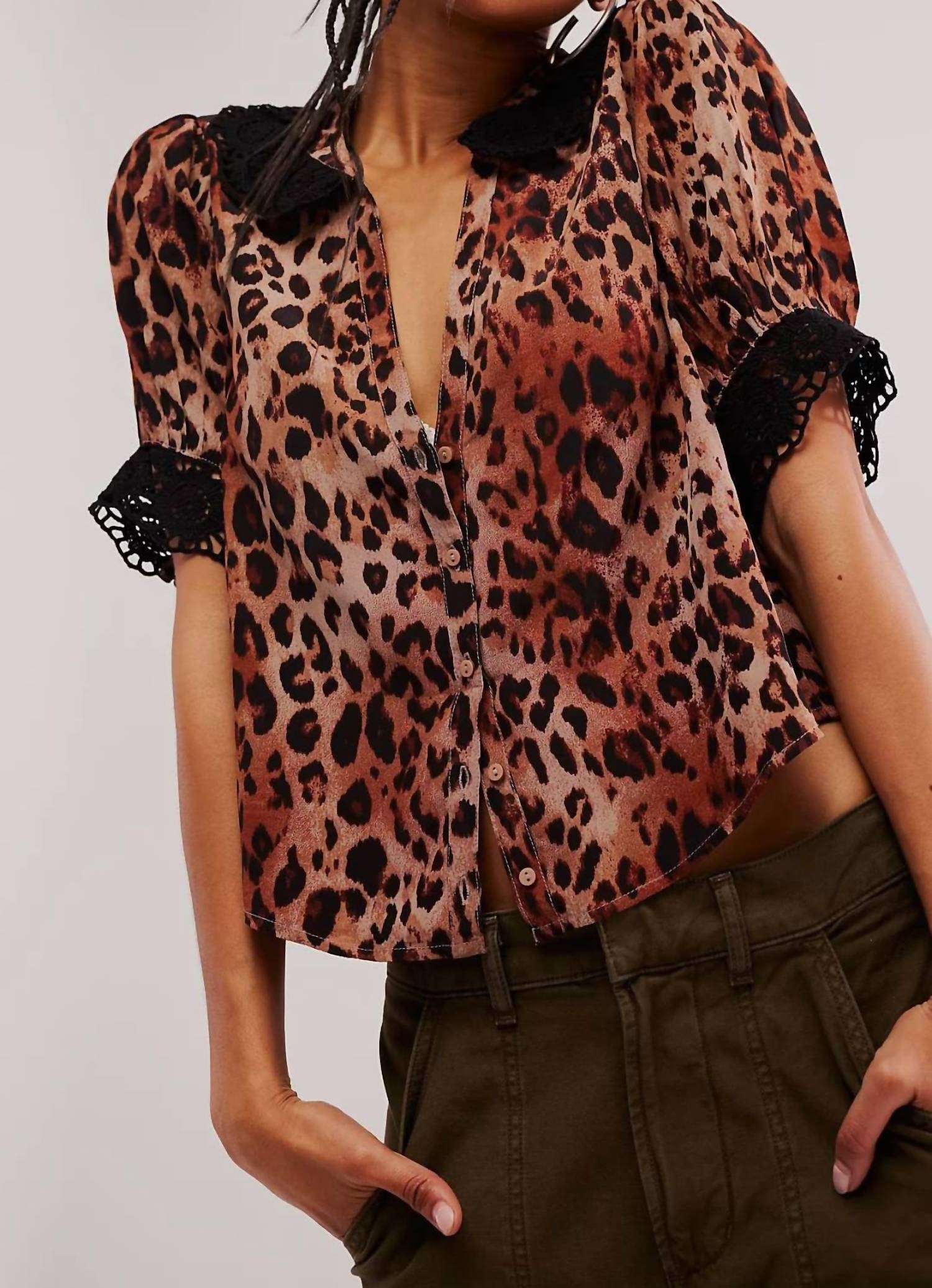 

Блузка с принтом My Love в леопардовом стиле Free People