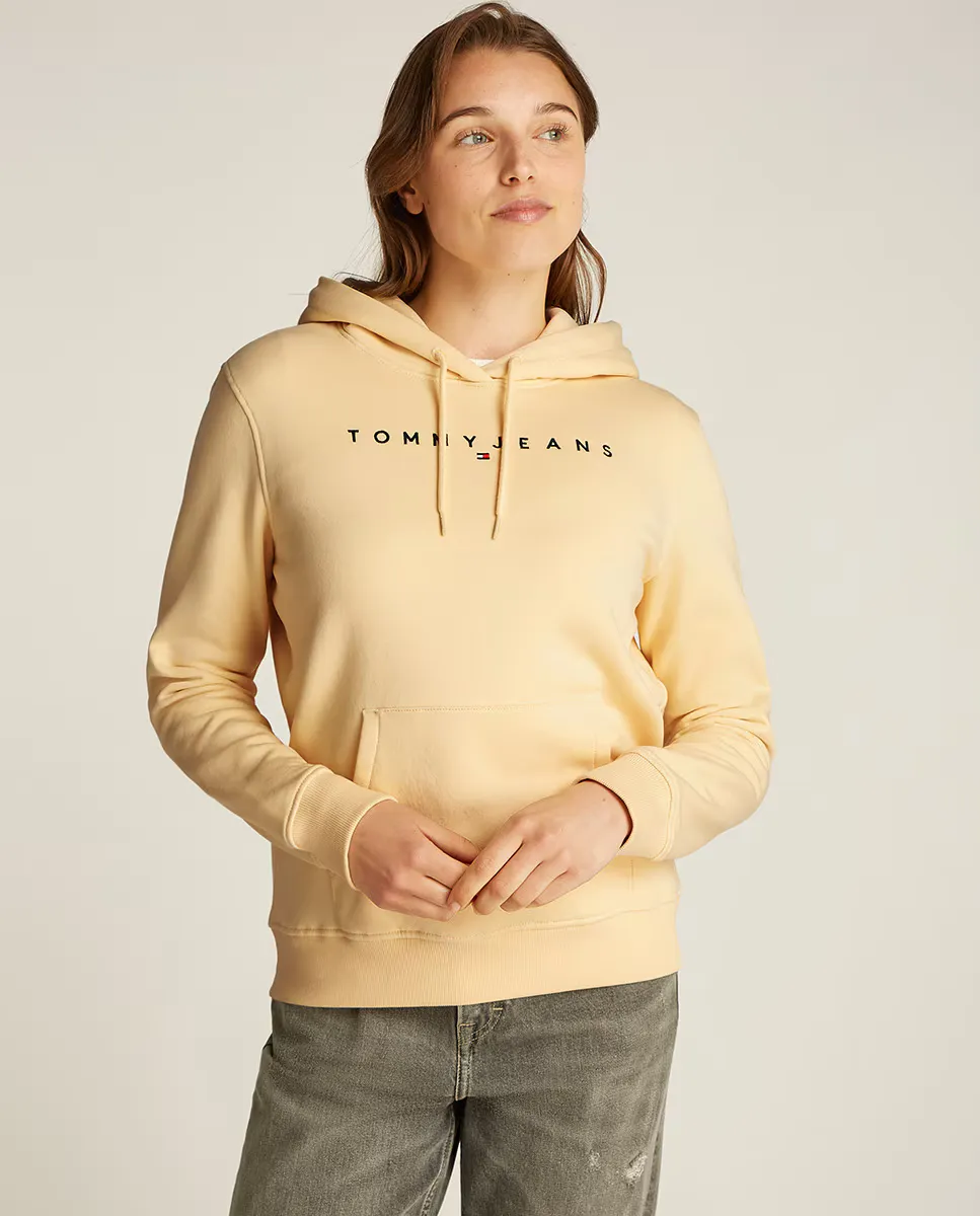 

Женская толстовка с капюшоном и карманом-кенгуру Tommy Jeans, желтый