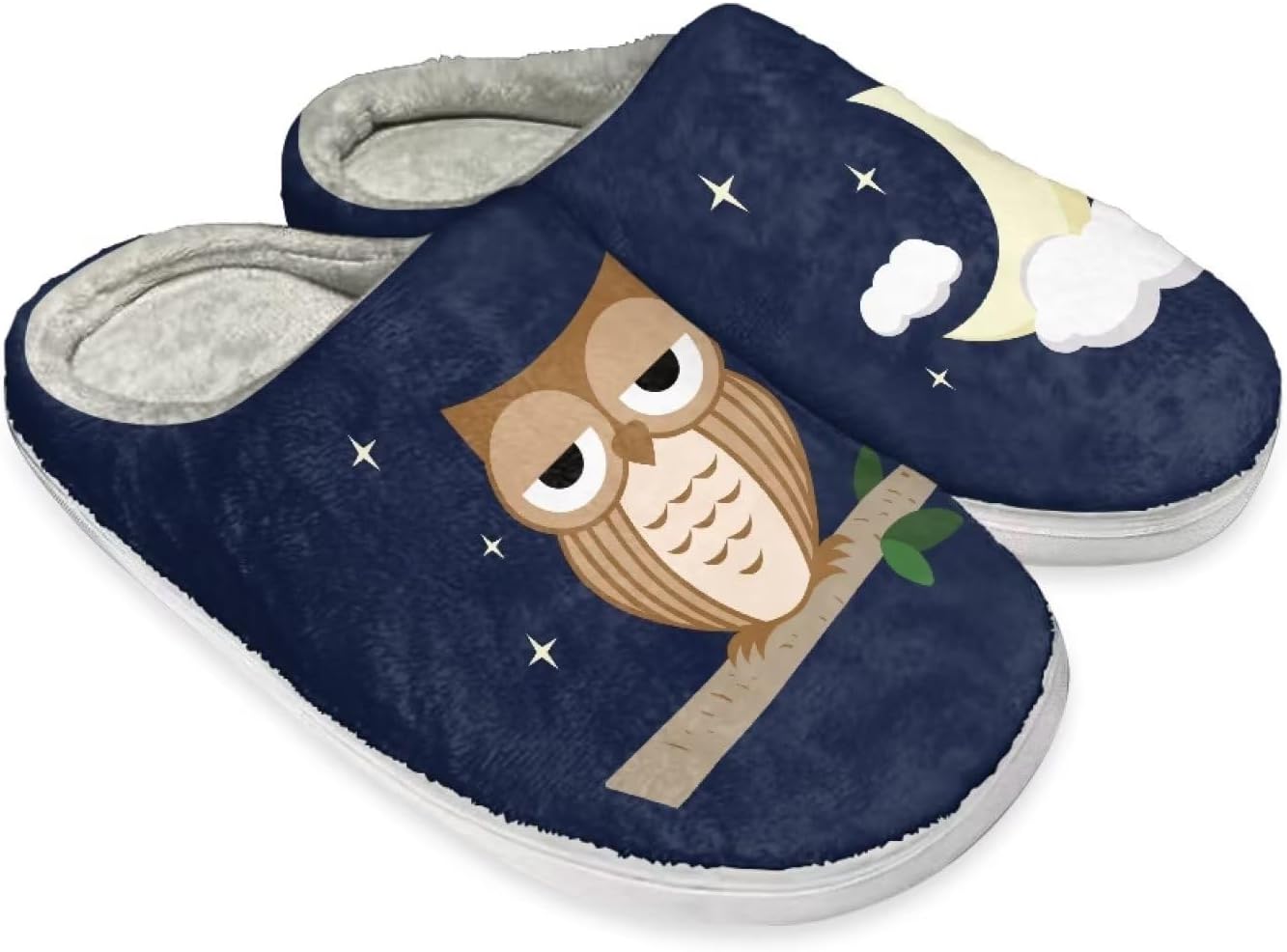 

Тапочки STUOARTE для женщин и мужчин, мягкие теплые домашние тапочки, для дома и улицы, плюшевые, с противоскользящей подошвой, на удобной подошве, синий/коричневый