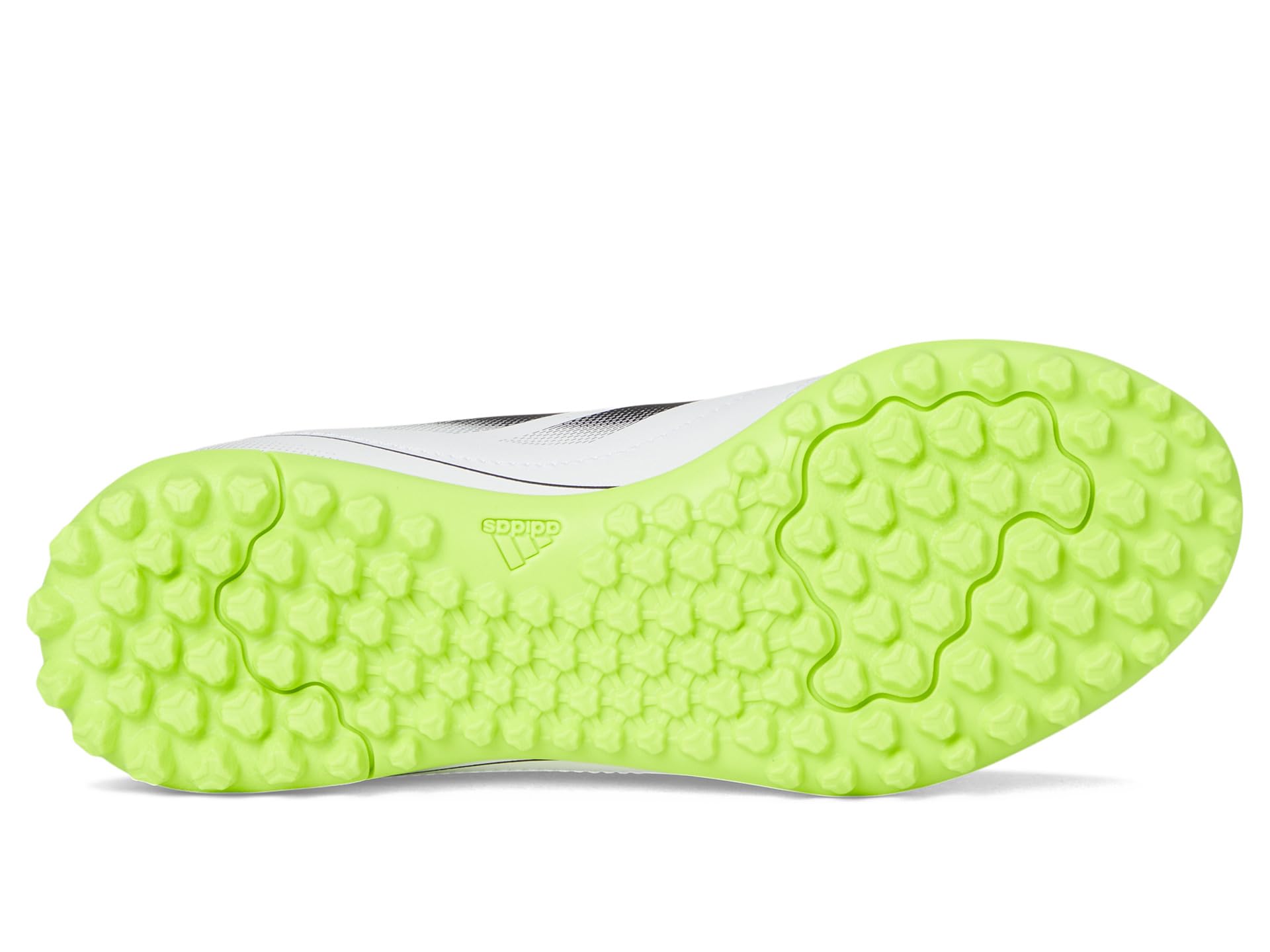 Кроссовки adidas Kids Goletto Ix Laceless Turf Soccer Cleats, цвет White/Black/Lucid Lemon — фото 3