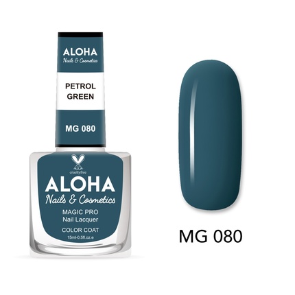 

Лак для ногтей Magic Pro 15 мл - Mg 080 / Петролиновый зеленый Aloha Nails & Cosmetics