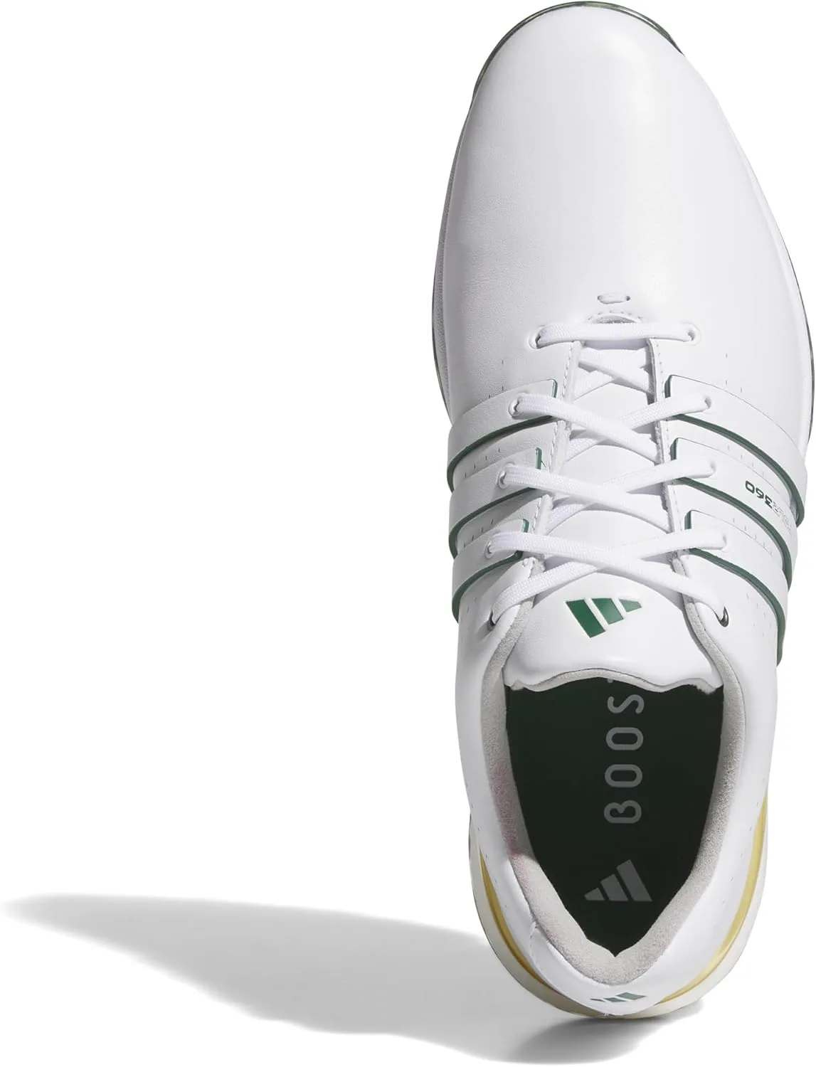 Мужские гольф-туфли Adidas Tour360 24, белый/зеленый/желтый — фото 3
