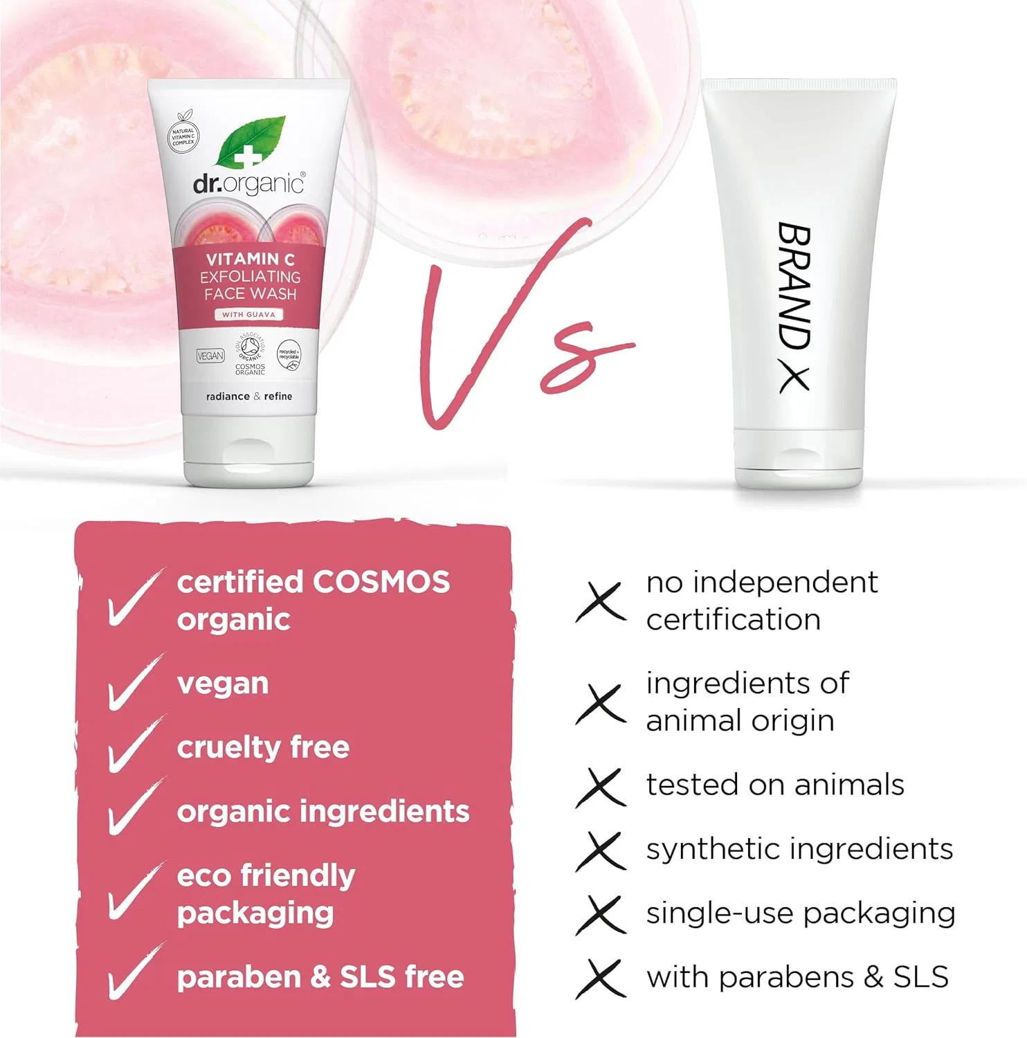 Гель для умывания Dr. Organic — Отшелушивающий с гуавой, 150 мл — фото 3