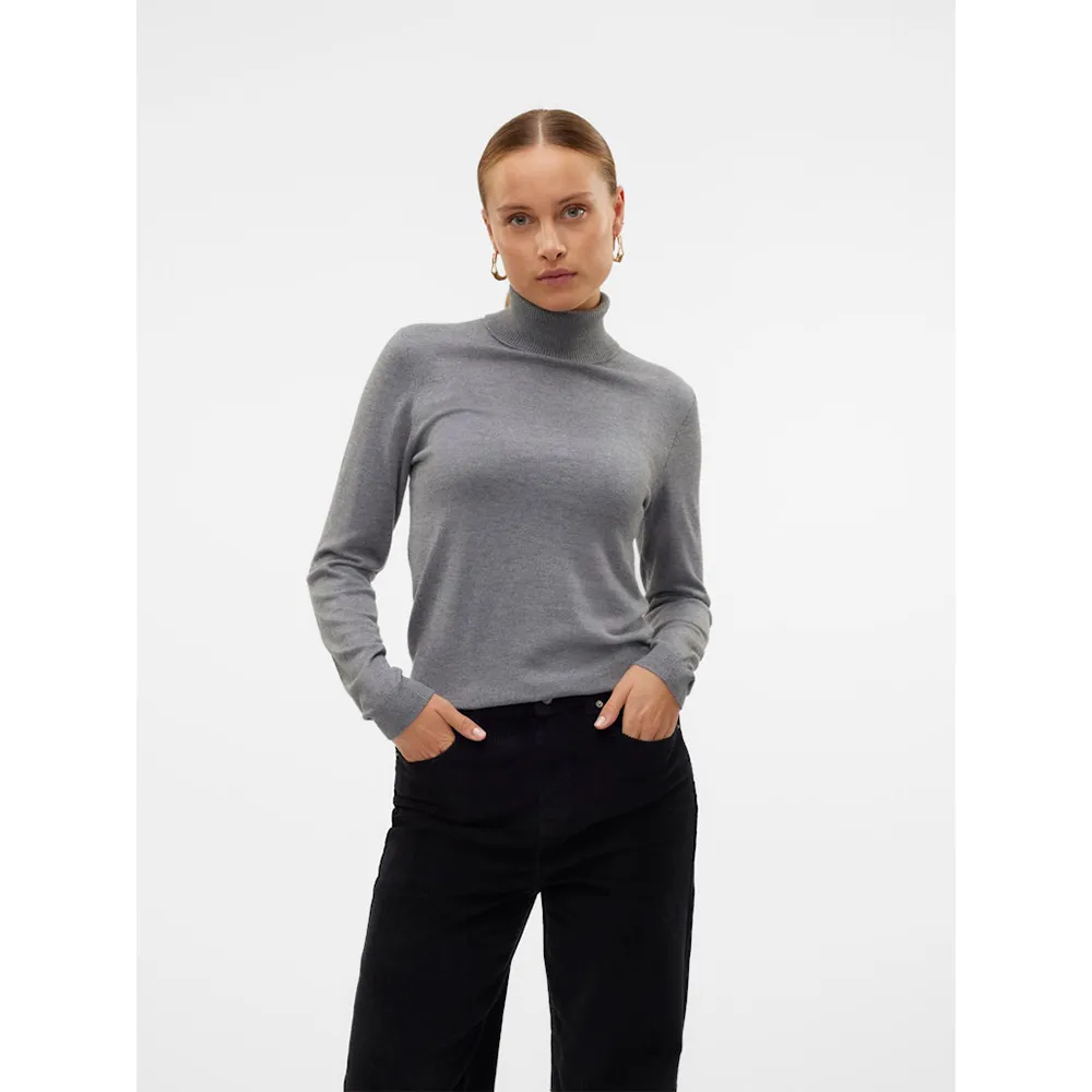 

Свитер Vero Moda Iris high neck, серый