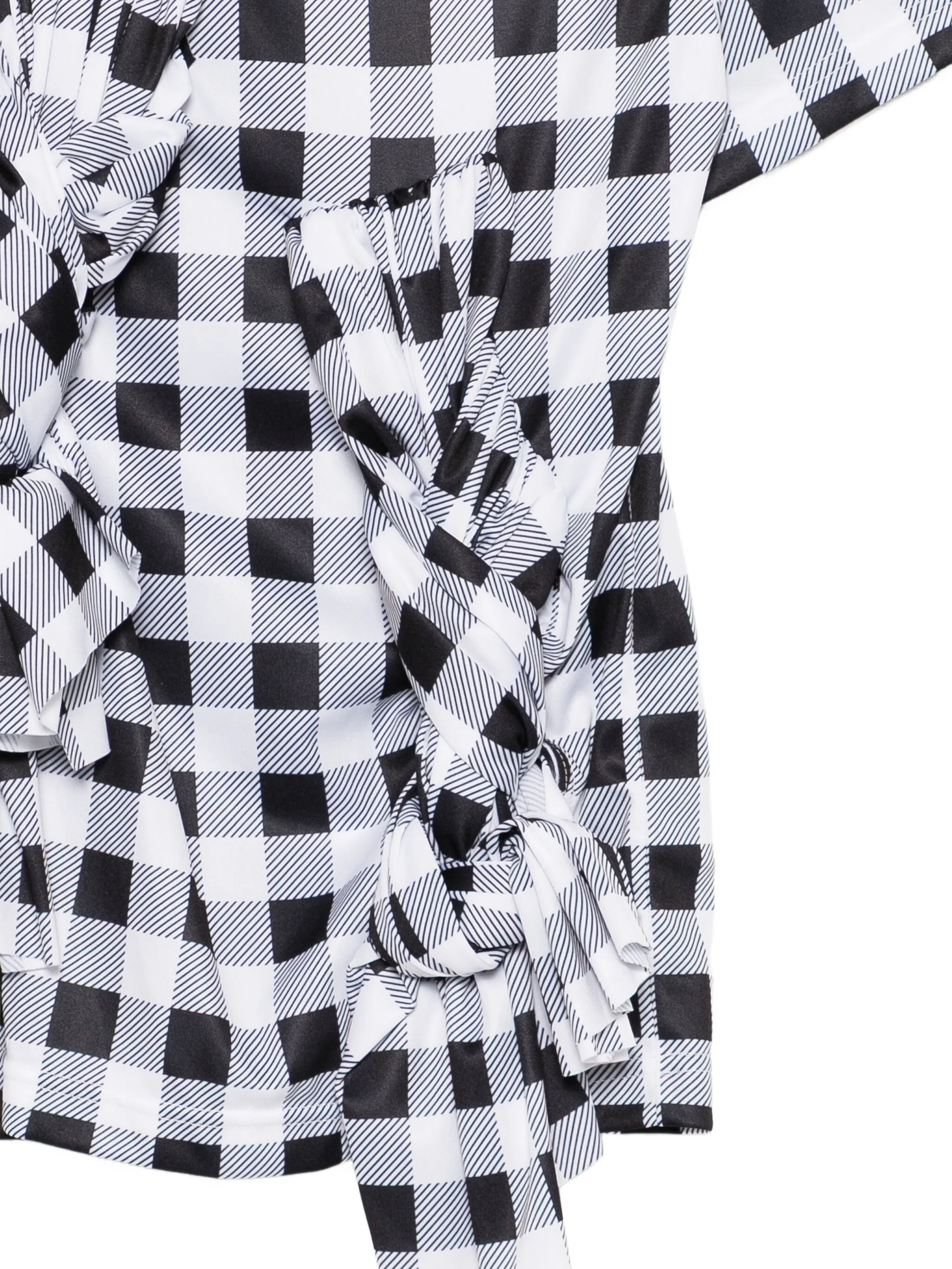 

Клетчатая футболка с узлом Comme Des Garçons, черный