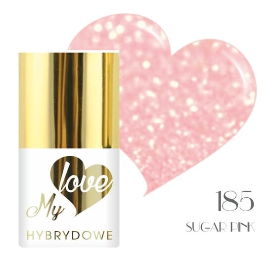 

Гибридный лак для ногтей сахарно-розового цвета Mylove UV/Led 185, SUNFLOWER