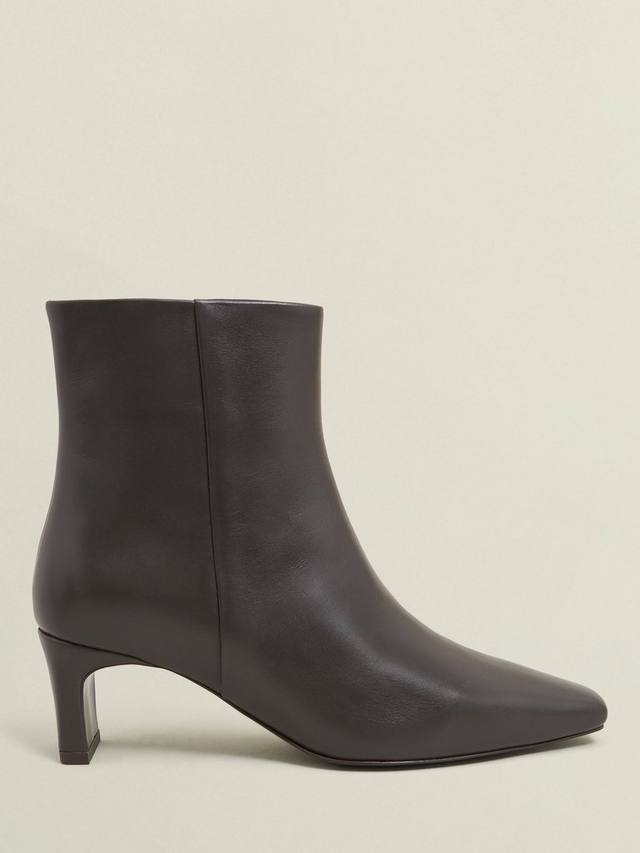 Ботинки Isla на кожаной платформе с квадратным каблуком Hobbs, Chocolate Brown