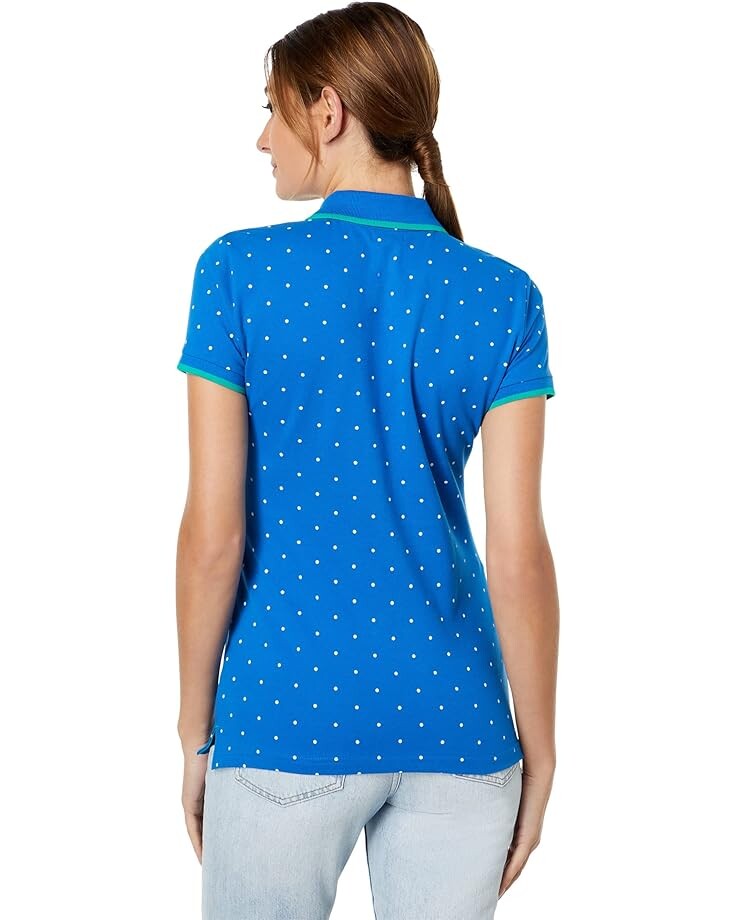 

Поло U.S. POLO ASSN. Dot Print Pique Polo Shirt, цвет Lapis Blue