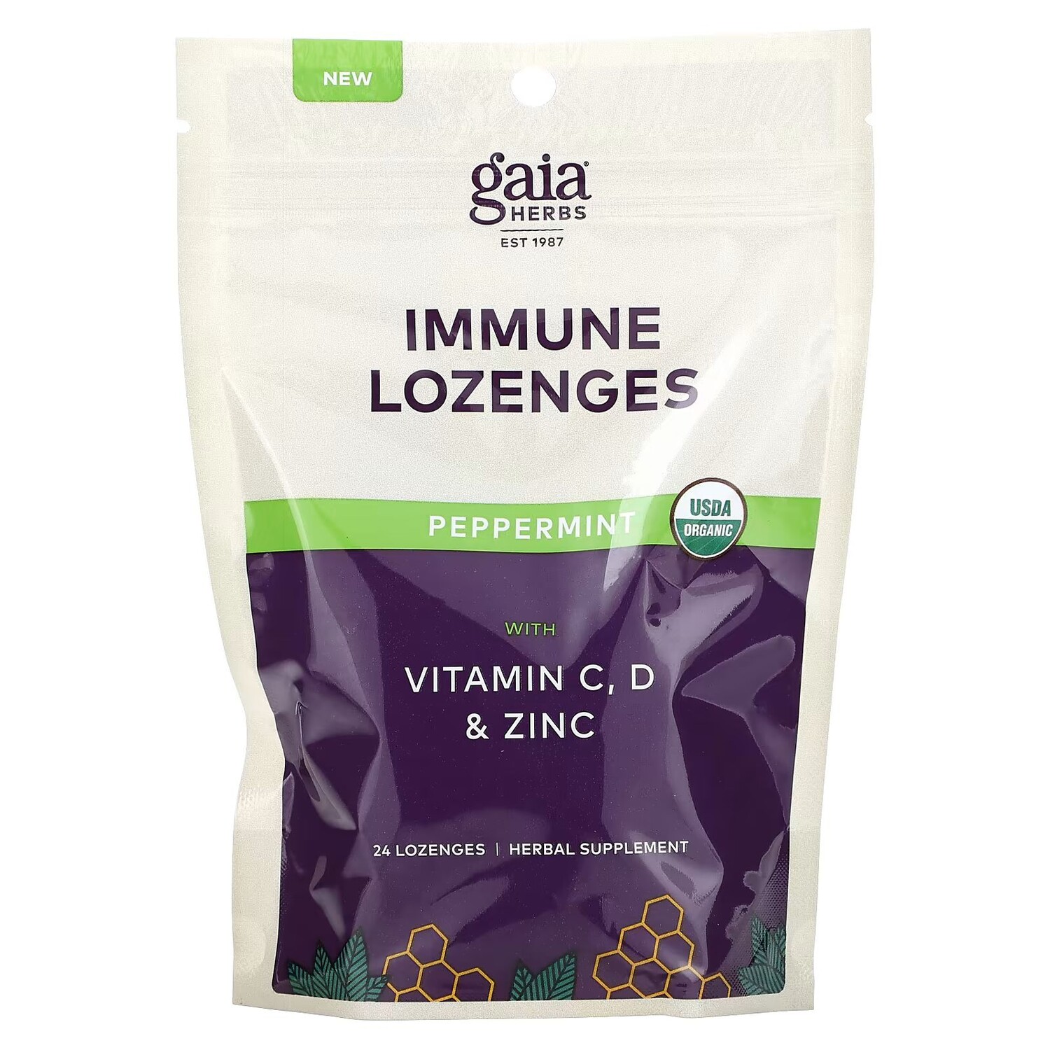 

Пастилки для иммунитета, перечная мята, 24 пастилки Gaia Herbs