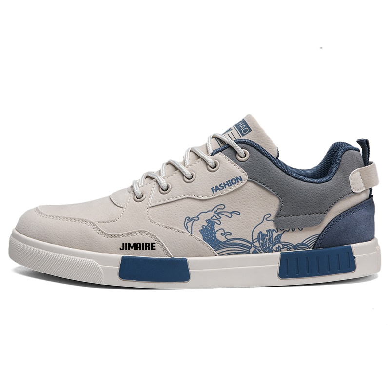 

King Jinmai Скользоустойчивые мужские лоу-топы для скейтбординга бежево-голубые, цвет Beige Blue