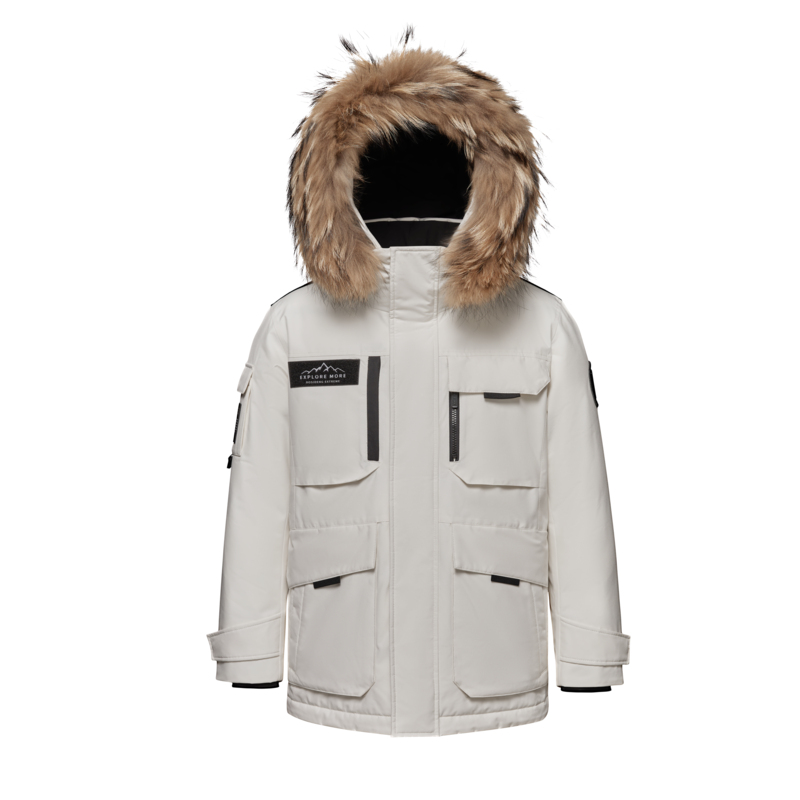 

Классическая утепленная пуховая куртка для экстремальных холодов Unisex BOSIDENG, Полярный ледник 9X90