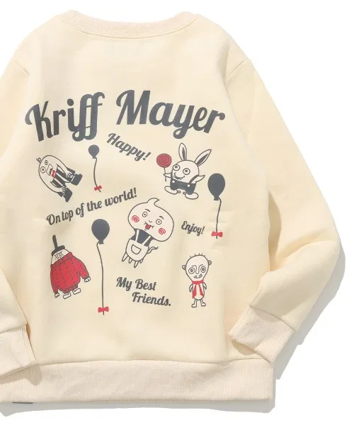 Свитшот с монстрами KRIFF MAYER детский оверсайз 170 см офф-белый
