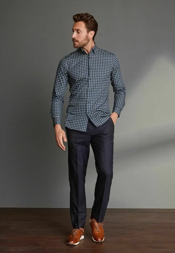 Классические фирменные брюки для костюма Next, Navy Blue — фото 3