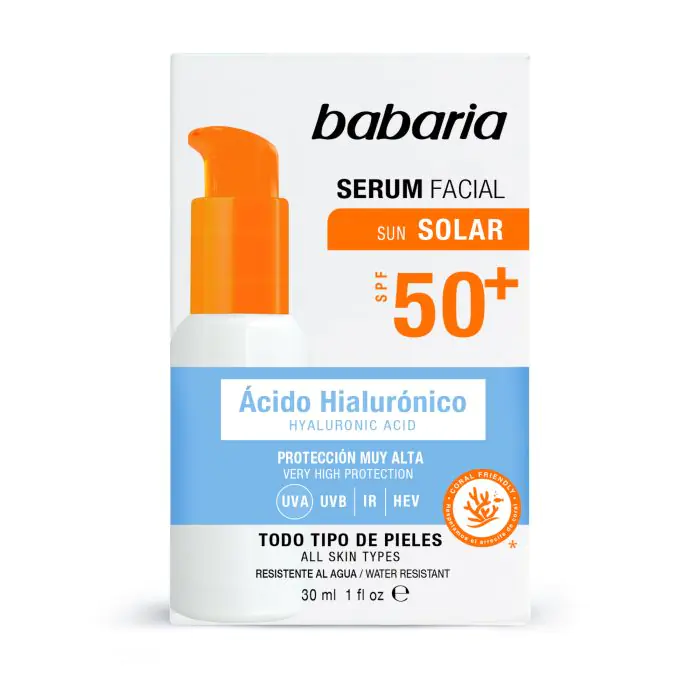 

Солнцезащитный крем sun solar sérum solar antimanchas spf 50+ Babaria, объем 30 мл