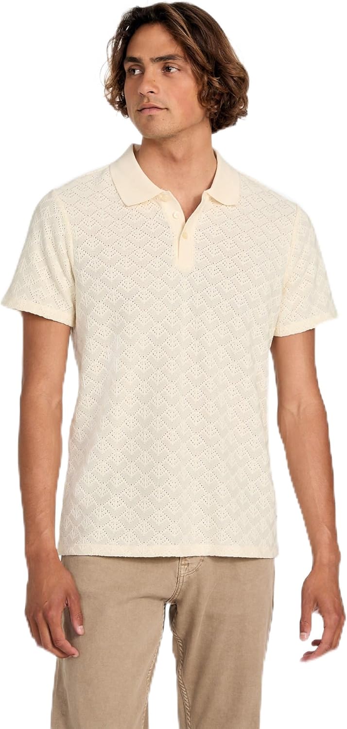 

GUESS Мужская короткая рукав Logan вязаный поло, Pearl White, Белый, GUESS Мужская короткая рукав Logan вязаный поло, Pearl White