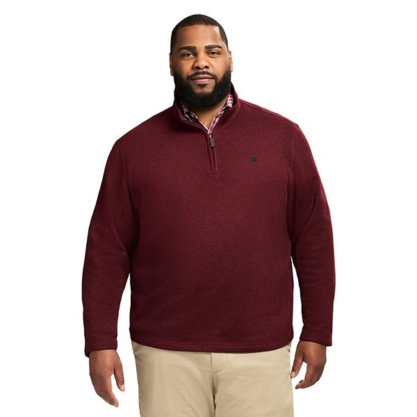 

Свитер флисовый с четвертью молнии Big & Tall Izod, Velvet Maroon