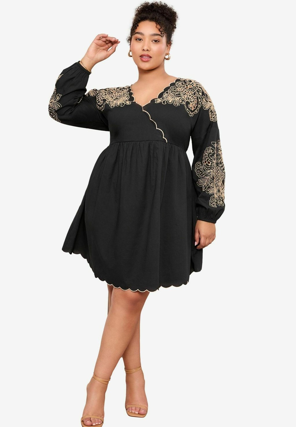 

Повседневное платье REGULAR FIT - EMBROIDERED LONG SLEEVE Friends Like These, черный