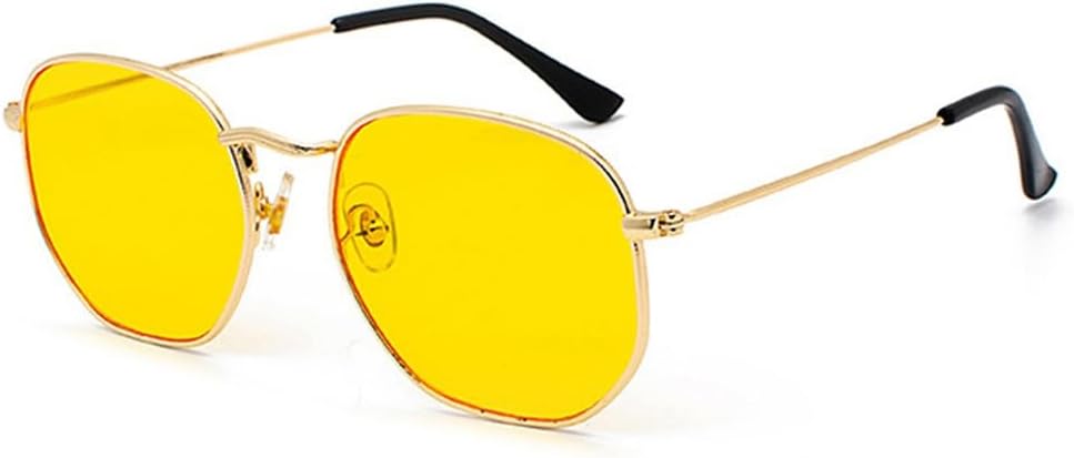 

Защитные солнцезащитные очки для мужчин и женщин | Маленькая металлическая оправа с градиентным цветом | для вождения и занятий спортом на открытом воздухе generic, Gold-yellow