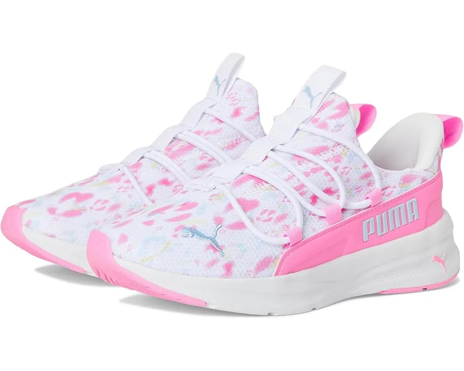 Кроссовки PUMA Kids Softride One4All Slip-On Shoes (Big Kid), White/Pink Pixel