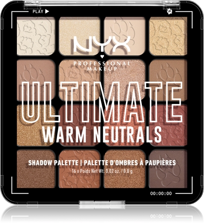 

Тени для век NYX Professional Makeup Ultimate Shadow Palette, Warm Neutrals 16× 0,8 g