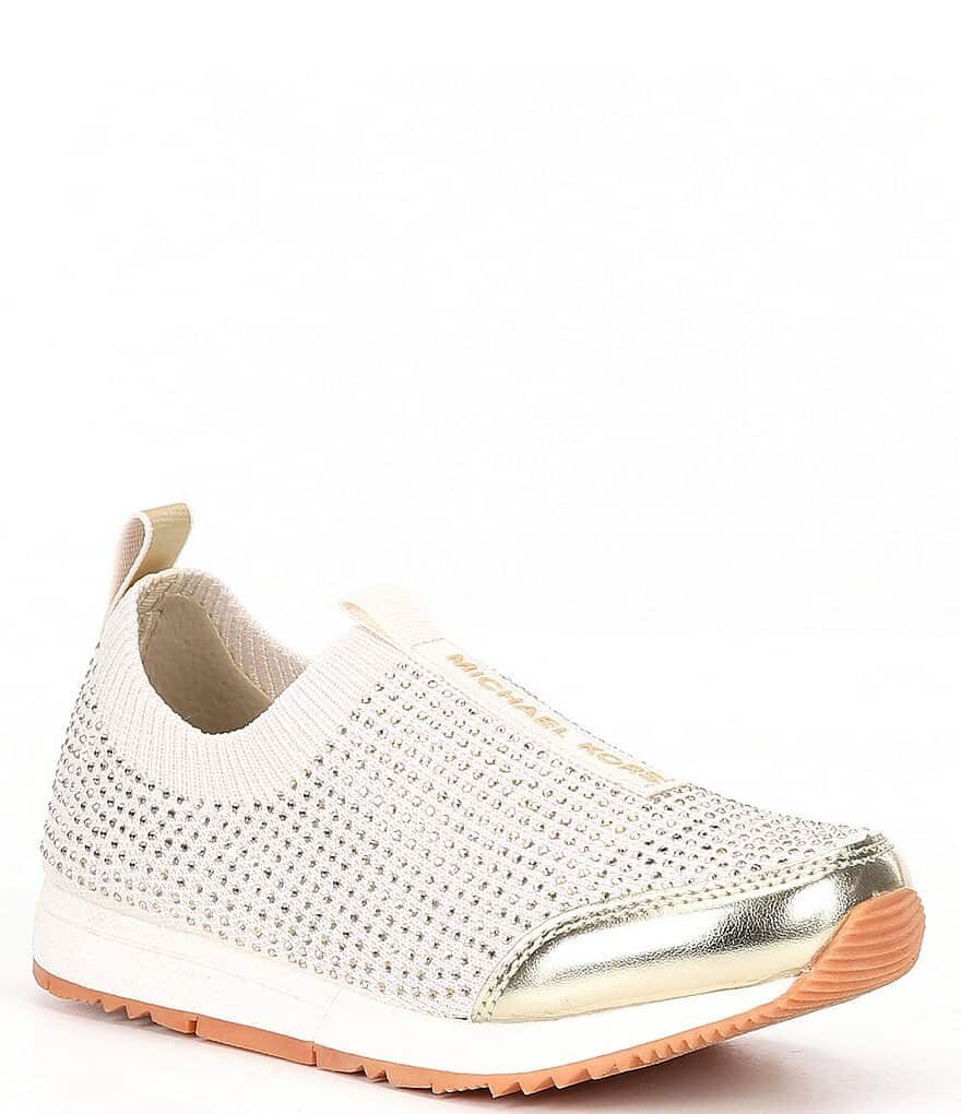 

Кроссовки-слипоны MICHAEL Michael Kors для девочек Allie Sock Crystal (для малышей), слоновая кость