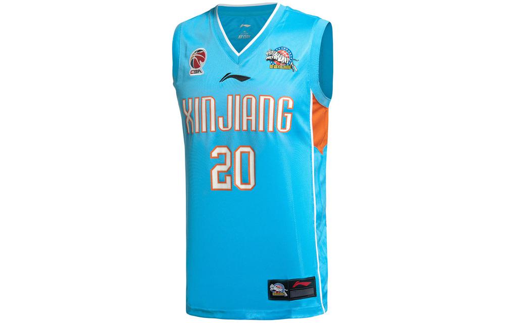 

Мужская баскетбольная майка, Синьцзян, синяя, средней ширины спинки, с вырезом-борцовкой Li-Ning, xinjiang blue