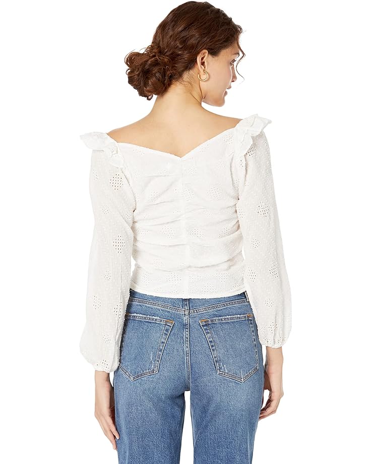 

Топ Bishop + Young Ruche Front Ruffle Top, цвет Shell