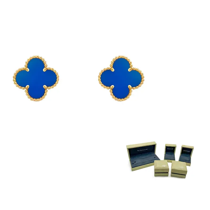 

Van Cleef & Arpels Серьги из 18-каратного золота с голубым ониксом Women's Gold/Blue